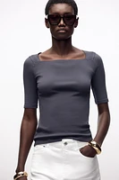 SQUARE NECK SHIRT