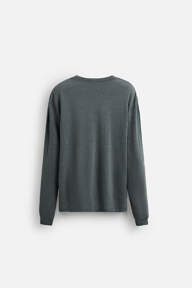 LINEN BLEND T-SHIRT