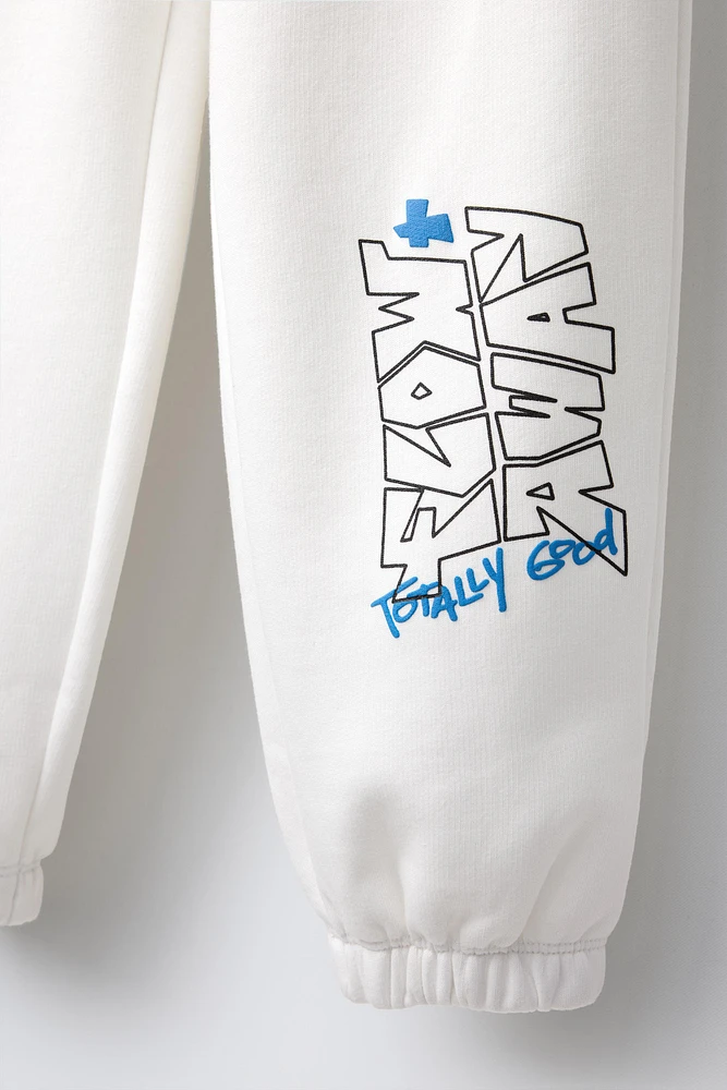 GRAFFITI FLEECE JOGGER PANTS