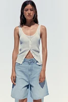 BERMUDA EN JEAN TRF LIGNE A TAILLE NORMALE