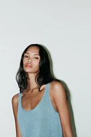LINEN KNIT TOP