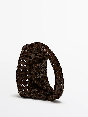Nappa leather braided mini bag