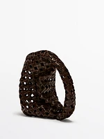 Nappa leather braided mini bag