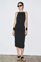 ZW COLLECTION DRAPED MIDI DRESS