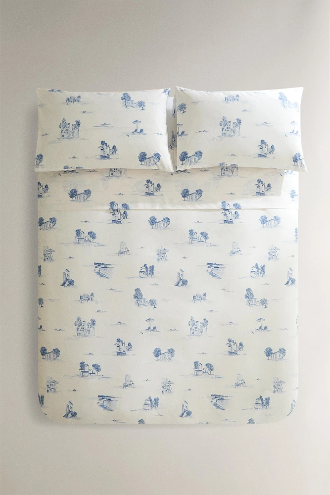 HOUSSE DE COUETTE TOILE JOUY