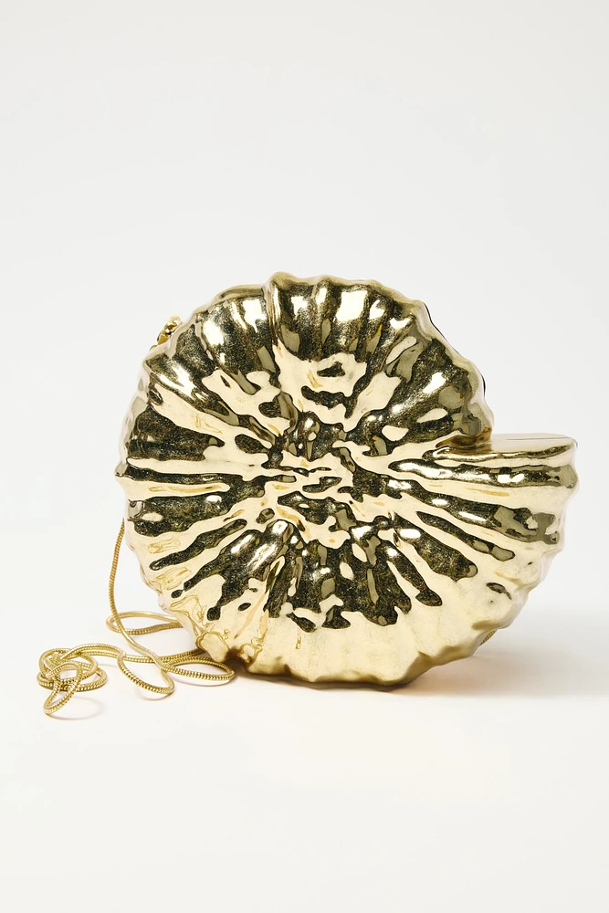 METALLIC CONCH BAG