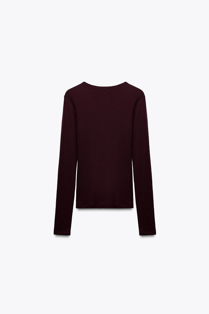 WOOL BLEND TOP
