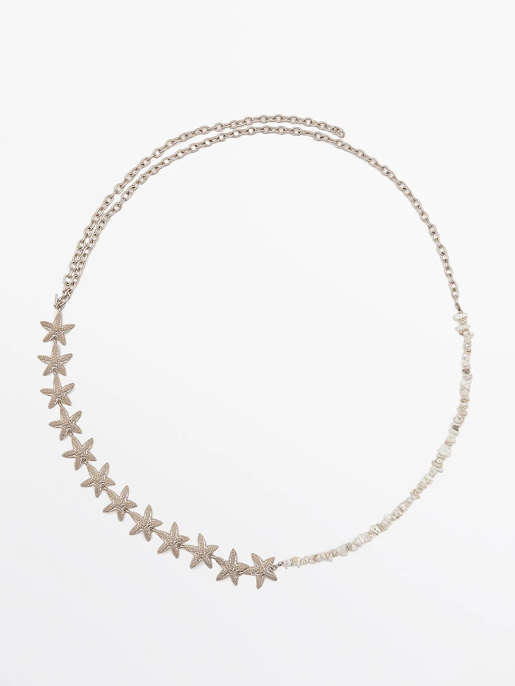 Ceinture chaîne pierres étoile