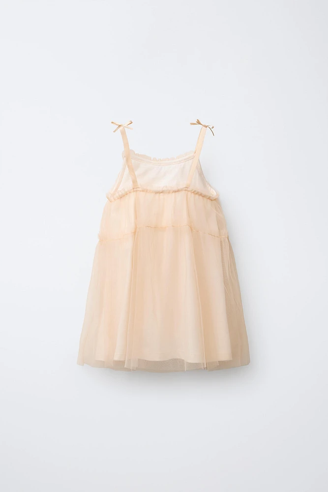 TULLE DRESS WITH BOWS