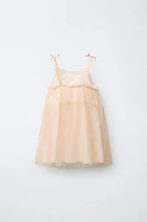 TULLE DRESS WITH BOWS