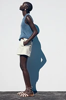 PLEATED SHORTS WITH BELT