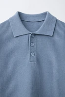 BASIC KNIT POLO SHIRT