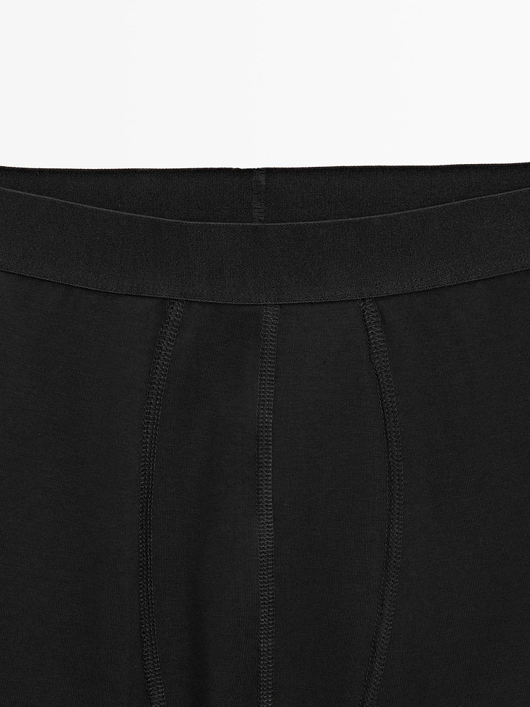 Plain cotton blend boxers