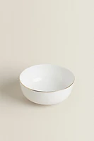 RIMMED BONE CHINA BOWL