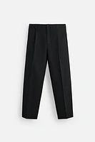 PLEATED COTTON - WOOL PANTS