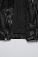 FAUX LEATHER BIKER JACKET