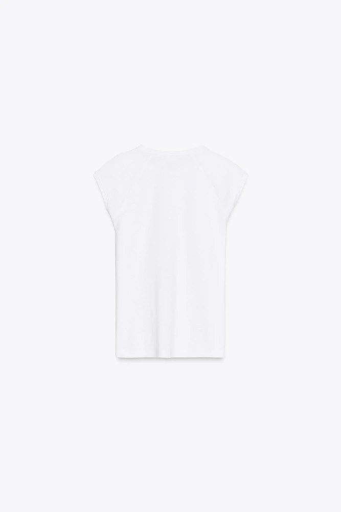 T-SHIRT EN COTON DÉLAV