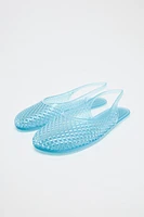 RUBBERIZED EFFECT SLINGBACK SHOES