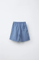 LINEN BLEND SHORTS