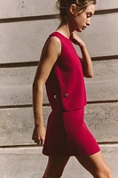 SIDE BUTTON KNIT VEST TOP