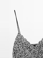 Top crochet en maille moulinée