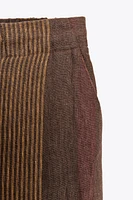PANTALON RAYÉ 100 % LIN ZW COLLECTION