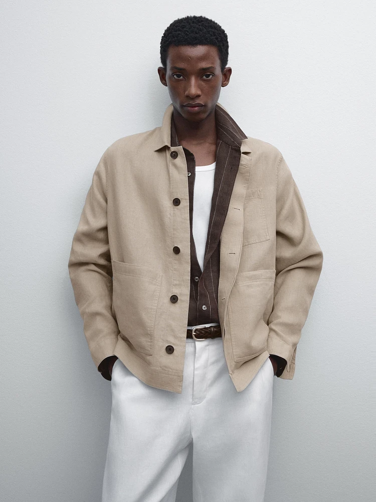 Veste légère 100 % lin