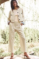 VESTE COURTE AVEC LIN