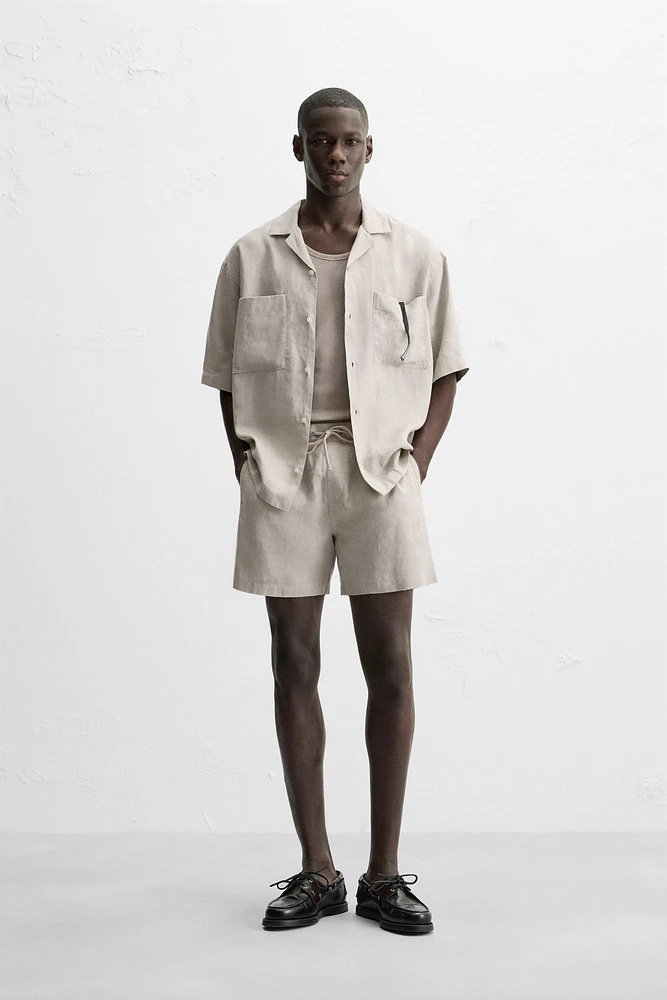 100% LINEN SHORTS