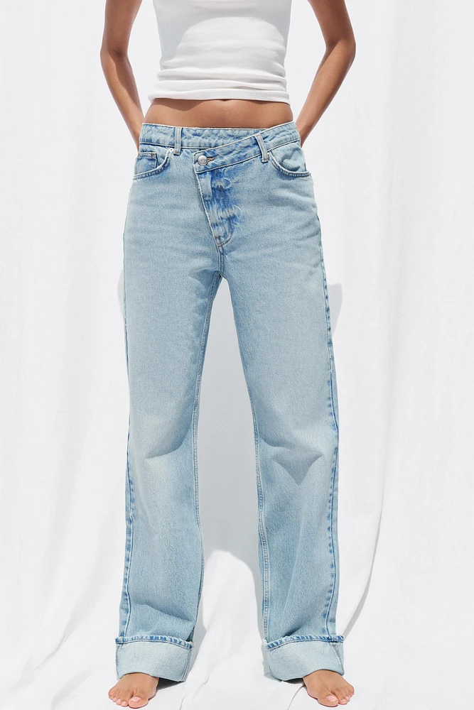 Z1975 STRAIGHT FULL LENGTH HIGH WAIST WRAPAROUND JEANS