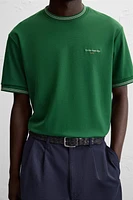 EMBROIDERED TEXT T-SHIRT
