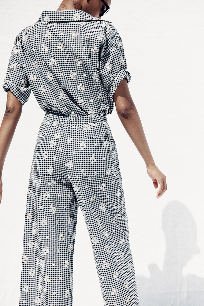 CHEMISE À CARREAUX VICHY BRODÉE