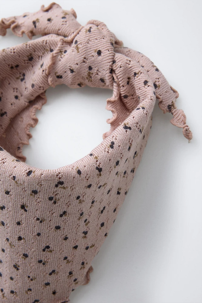 FLORAL BANDANA BLEND KNIT SWEATER