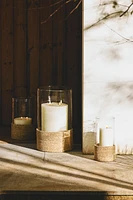 GLASS AND JUTE LANTERN