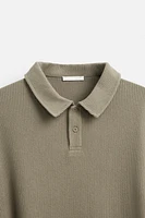POLO À TEXTURE CÔTELÉE