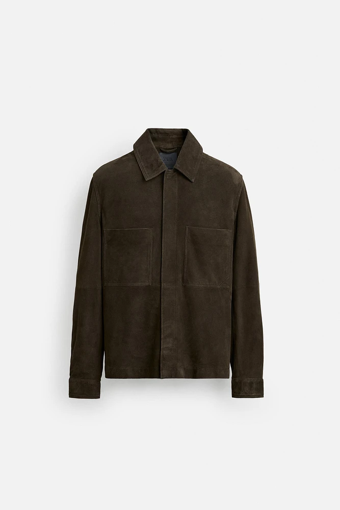 SURCHEMISE EN CUIR DAIM