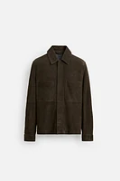 SURCHEMISE EN CUIR DAIM