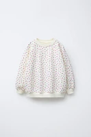FLORAL PRINT SWEATSHIRT