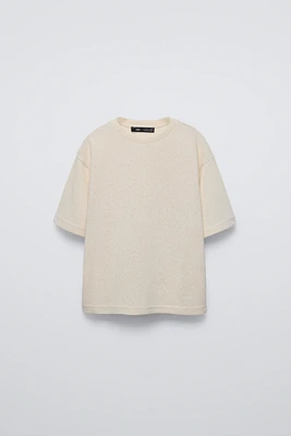 TEXTURED KNIT T-SHIRT