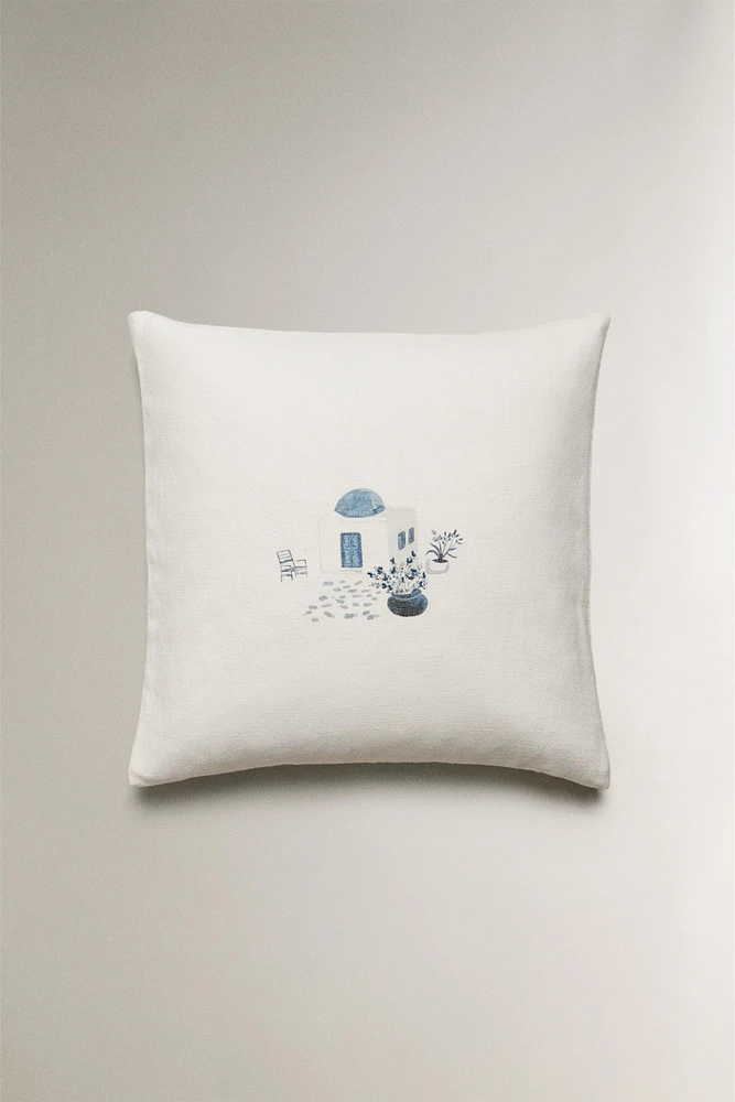 HOUSSE DE COUSSIN VILLAGE MARIN