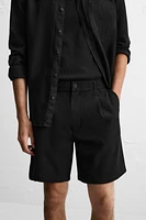 TEXTURED REGULAR FIT SHORTS
