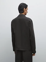Blouson pied-de-poule 100 % lin