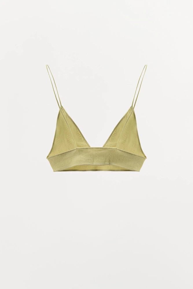 BRALETTE POINTELLE LACET SATINÉ