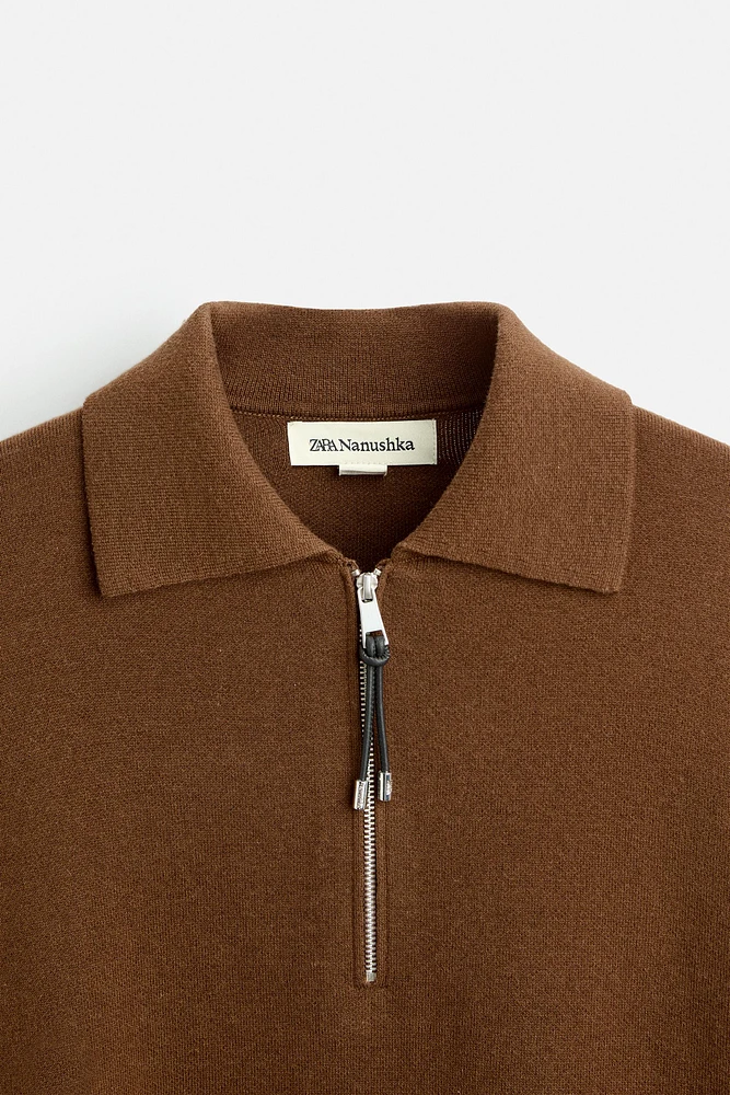 QUARTER ZIP KNIT POLO X NANUSHKA