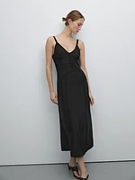 Camisole midi dress with seam details