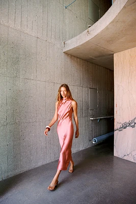 ROBE MIDI SATINÉE