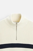 QUARTER ZIP SWEATER