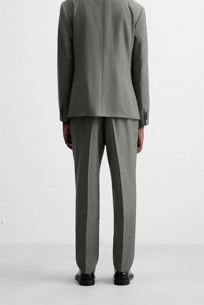 PANTALON DE COSTUME STRUCTURÉ 100 % LAINE