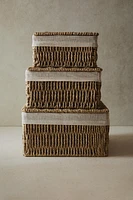 BASKET WITH FABRIC LINING