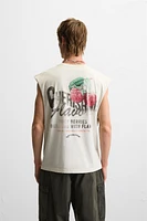 T-SHIRT DÉBARDEUR À IMPRIMÉ